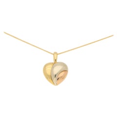 Cartier Trinity Heart Pendant in Yellow, Rose and White Gold