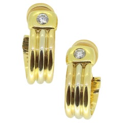Cartier Trinity Hoop Diamond Earrings
