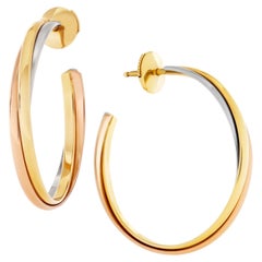 Cartier Trinity Creolen aus 18k Gelbgold, Weißgold und Roségold