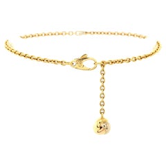 Cartier Trinity Knot Dangling Charm Chain Bracelet 18K Yellow Gold with Tricolor