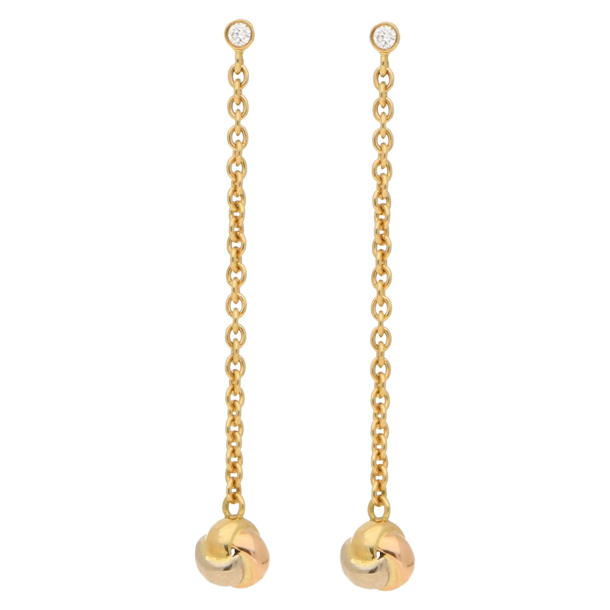 Cartier Love Knot Earrings For Sale on 1stDibs