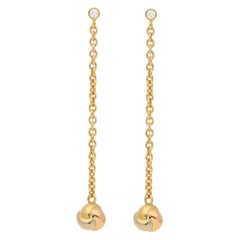 Cartier Trinity Knot Drop Earrings in 18 Carat Yellow, Rose and White Gold