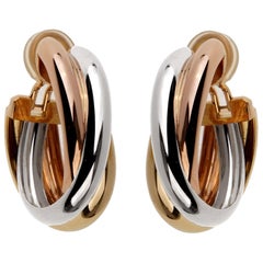 Cartier Trinity Large Gold Hoop Earrings