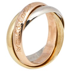Cartier Trinity Les de Must Cartier 18K Dreifarbiger Gold Rollling Ring Größe 50