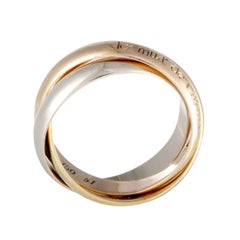 Cartier Trinity Les Must de Cartier 18K Yellow White and Rose Gold Rolling Band