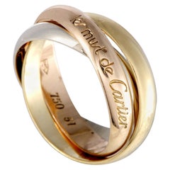 Cartier Trinity Les Must de Cartier 18K Yellow White and Rose Gold Rolling Band