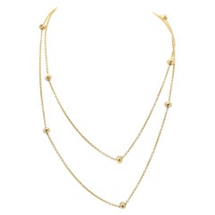 Cartier Trinity Long Station Chain Necklace 18k Gold