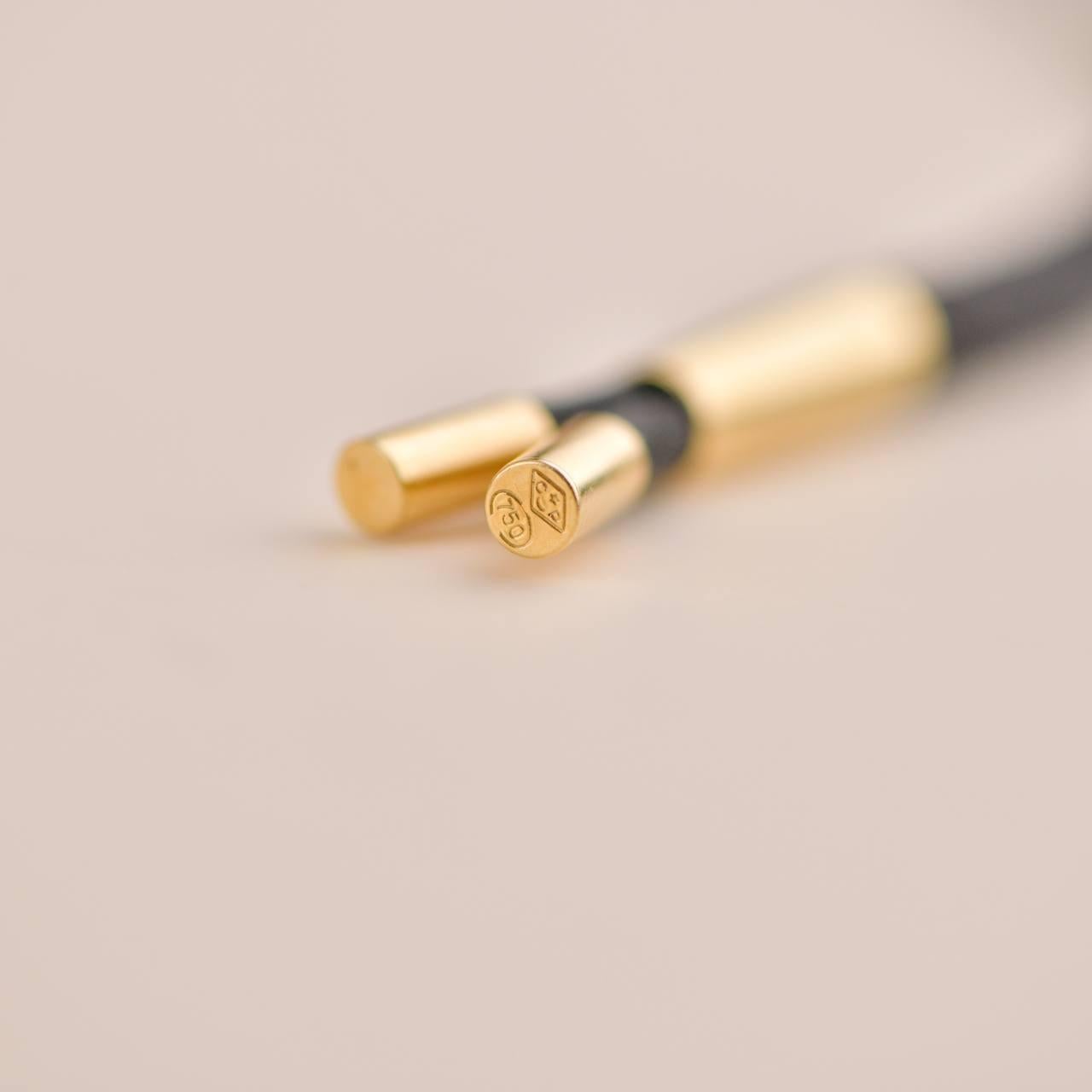 Cartier Trinity Medium Diamond Three Tone Gold Black Silk Cord Pendant In Excellent Condition In Banbury, GB