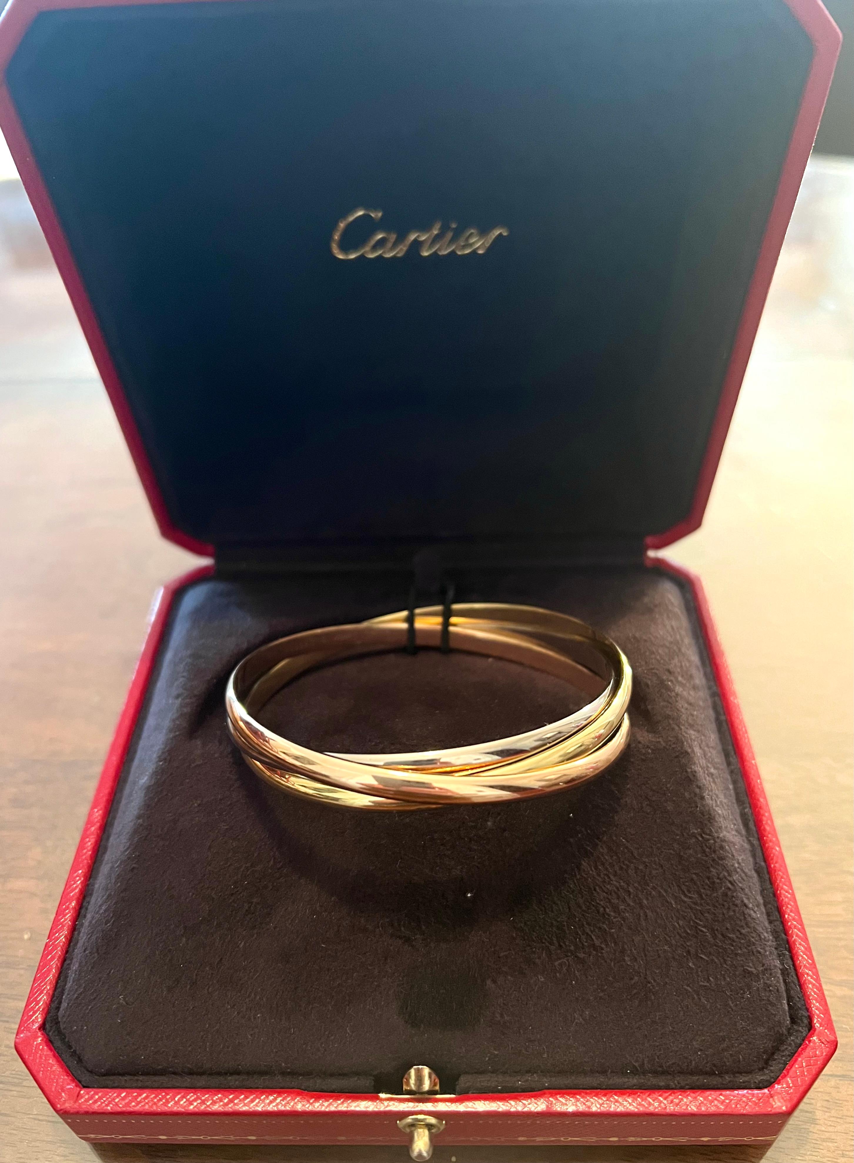 Women's Cartier Trinity Medium Model 18 Carats 3 Gold Bracelet