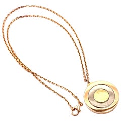 Cartier - Collier avec pendentif disque mobile Trinity en or tricolore