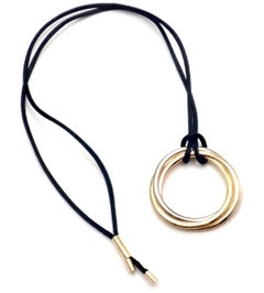 Cartier Trinity Multi-Color-Gold-Anhänger-Halskette