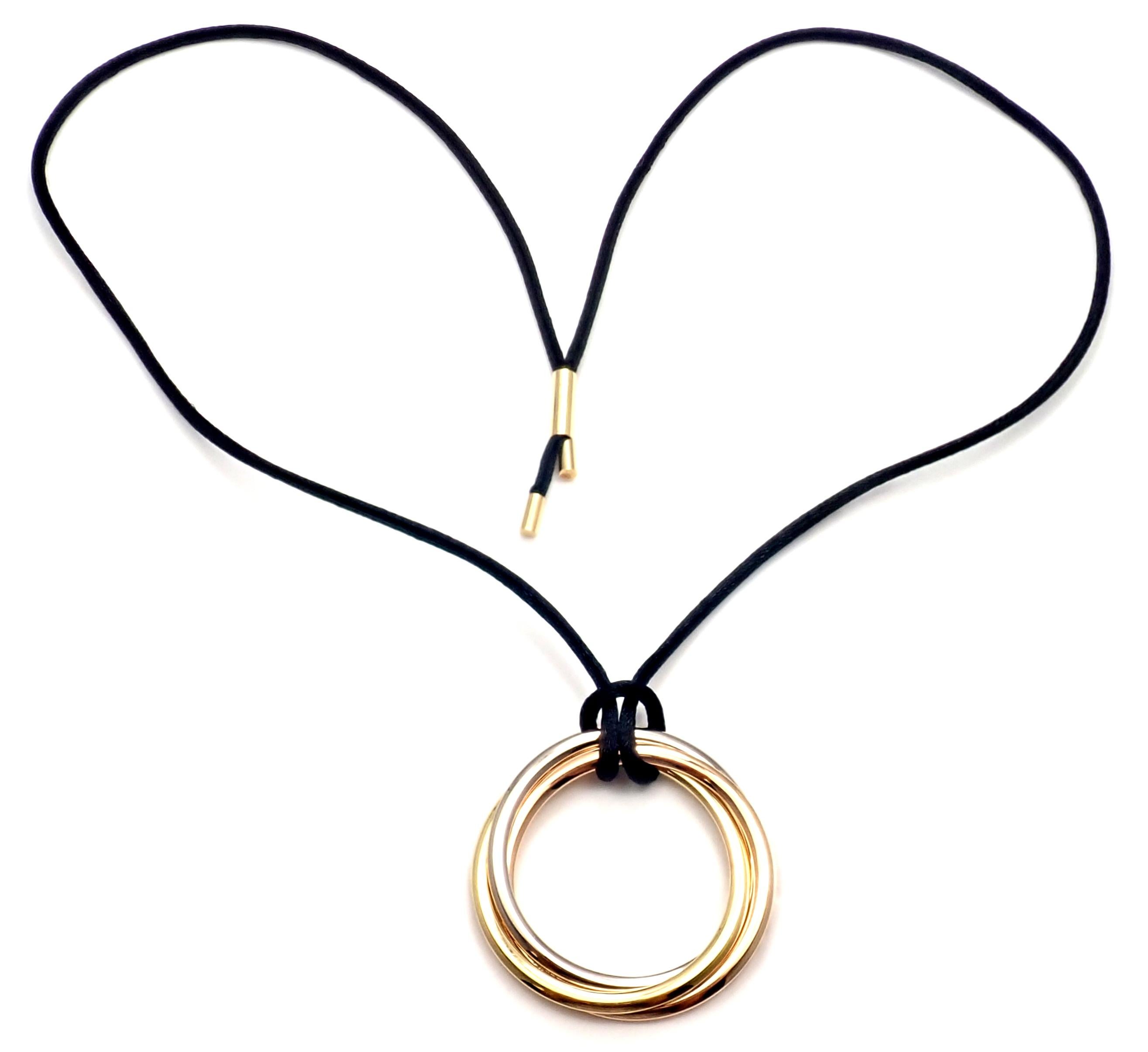 Cartier Trinity Multi-Color Gold Pendant Necklace 3