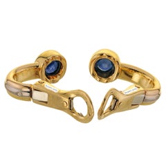 CARTIER Trinity Multicolor Sapphire Yellow Gold Earrings