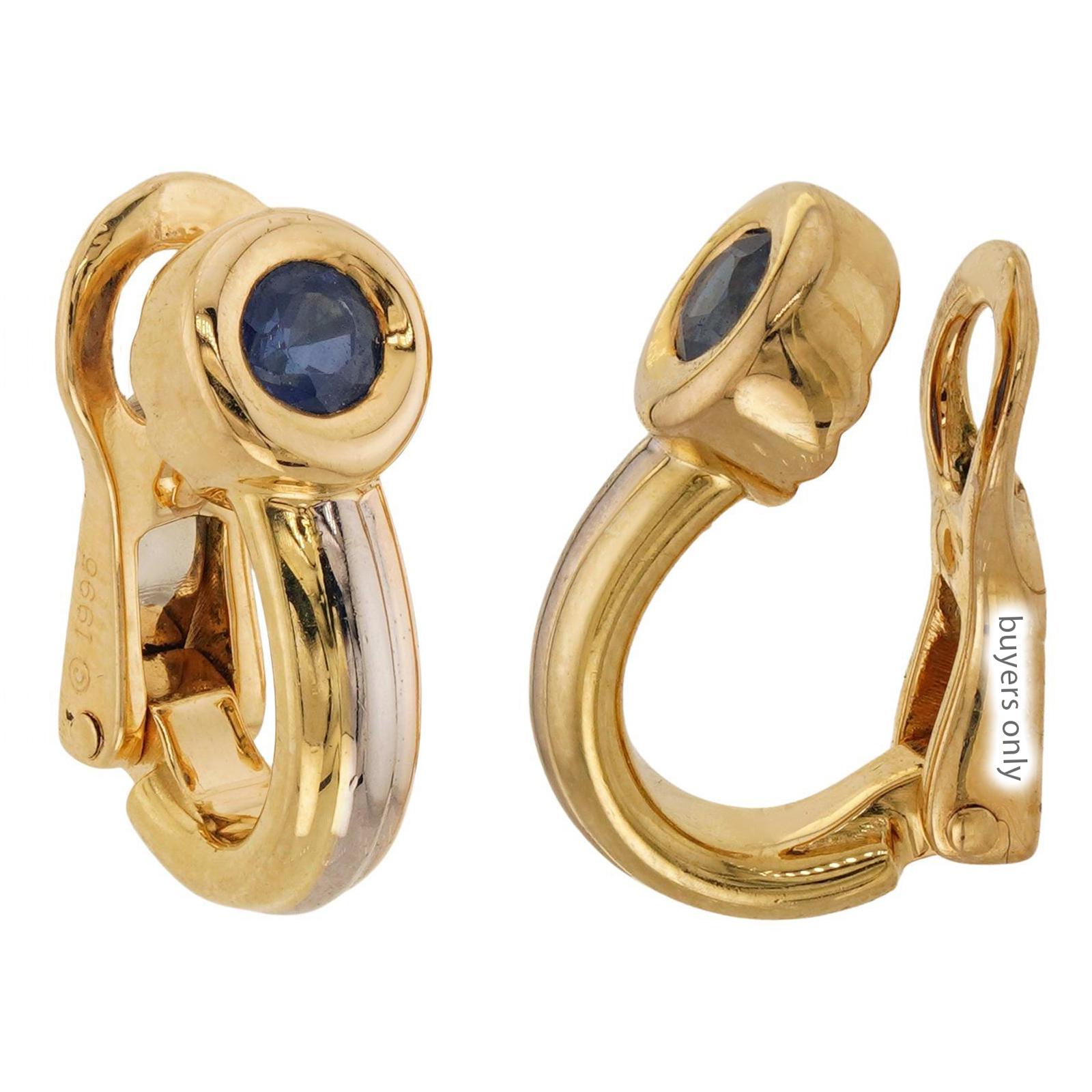 Pendientes CARTIER Trinity Zafiro Multicolor Oro Amarillo en venta 1