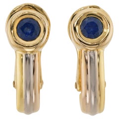 CARTIER Trinity Multicolor Sapphire Yellow Gold Earrings