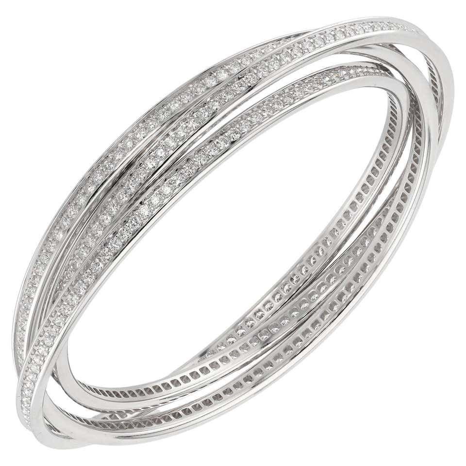 CARTIER LOVE 18k White Gold Bracelet Size 16 Pouch Receipt For Sale at