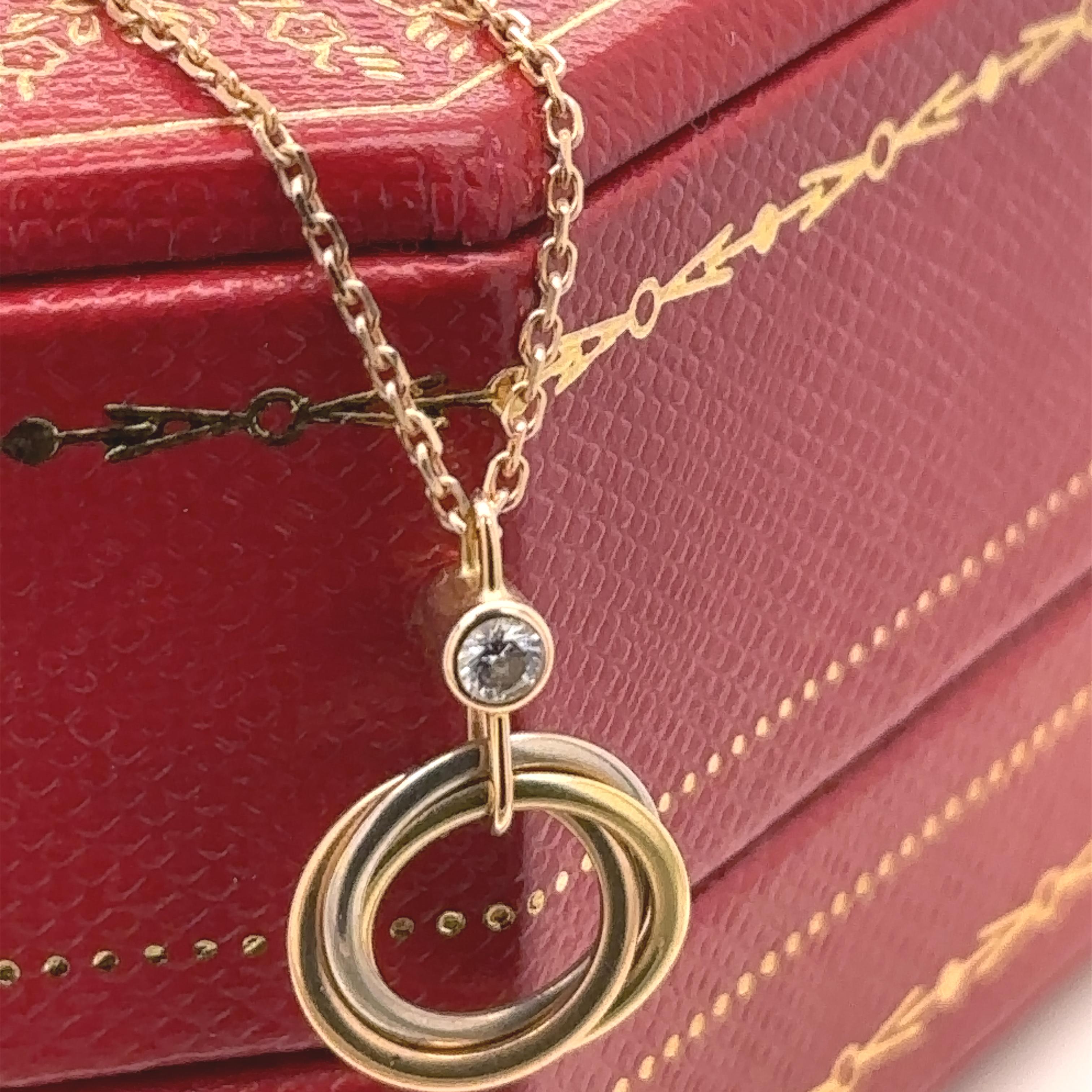 Women's Cartier Trinity Necklace 0.04ct