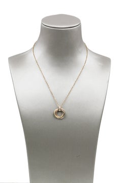 Cartier Trinity Necklace, 18 Karat White, Yellow and Pink Gold Diamonds