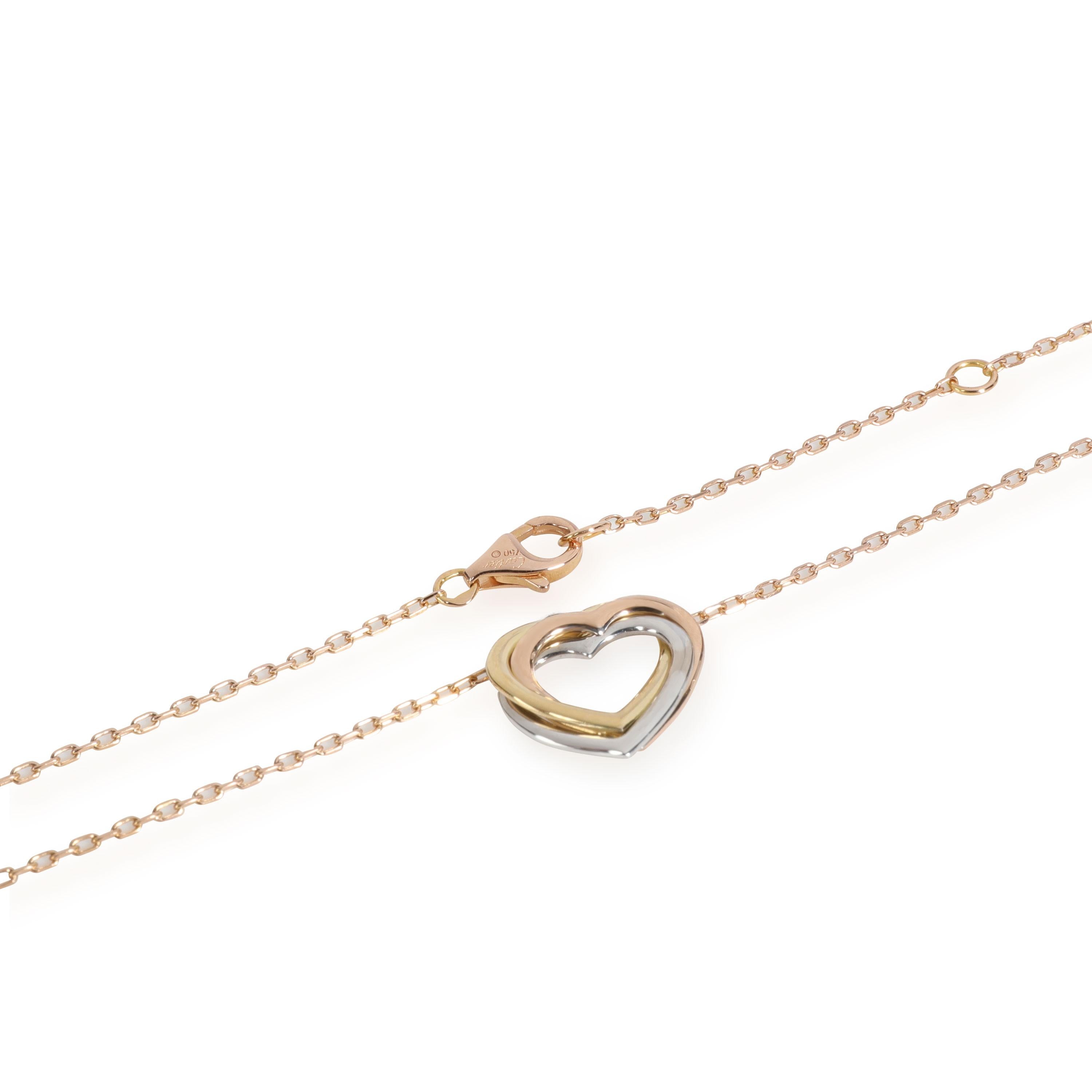 Modern Cartier Trinity Necklace in 18K 3 Tone Gold