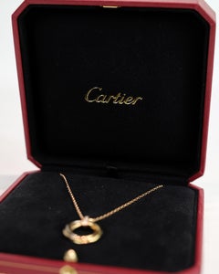 Cartier "Trinity" Necklace in 18kt. Rose Gold 3-Tone Pendant with diamonds