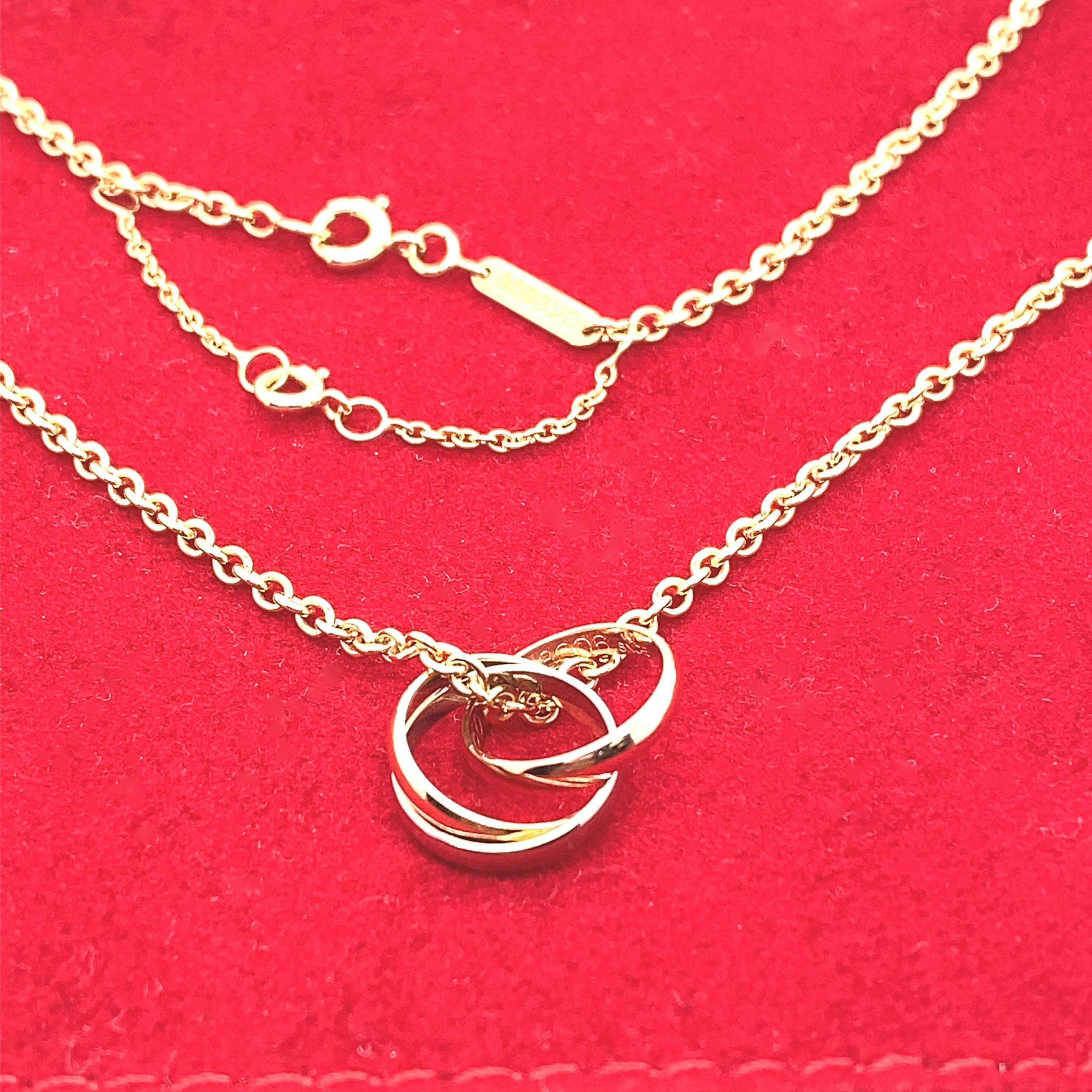 Cartier Trinity Necklace in 18kt White Yellow Rose Gold 3