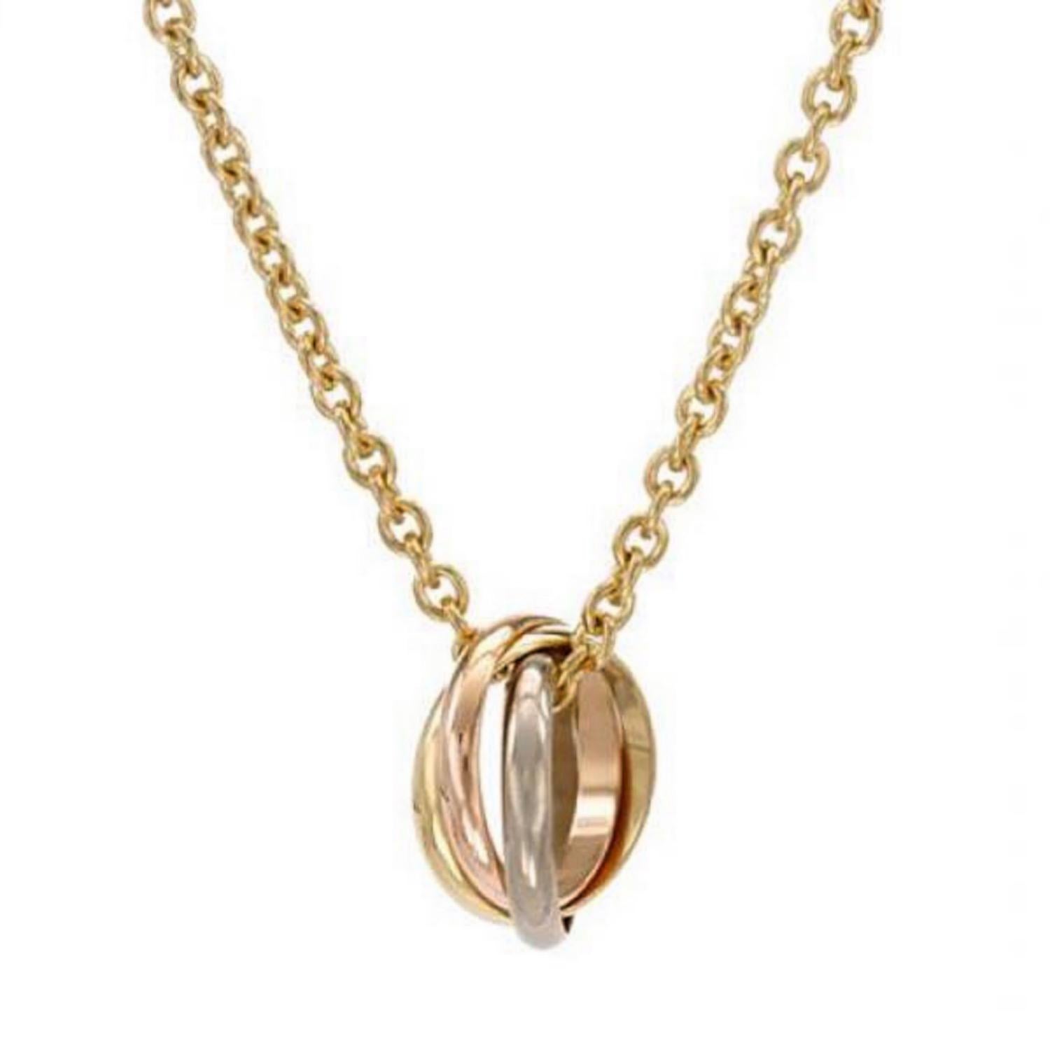 Cartier Trinity Necklace in 18kt White Yellow Rose Gold 5