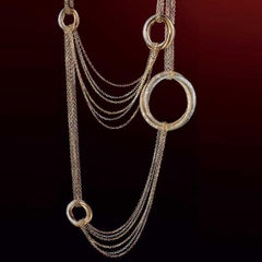 Cartier Trinity Necklace in Yellow Gold, White Gold and Pink Gold with Diamond