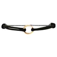 Cartier Trinity On Cord Bracelet Silk Cord with 18K Tricolor Gold