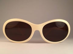 Cartier Trinity Oval Ivory 18k Gold Plated Accents 1990 Sunglasses France