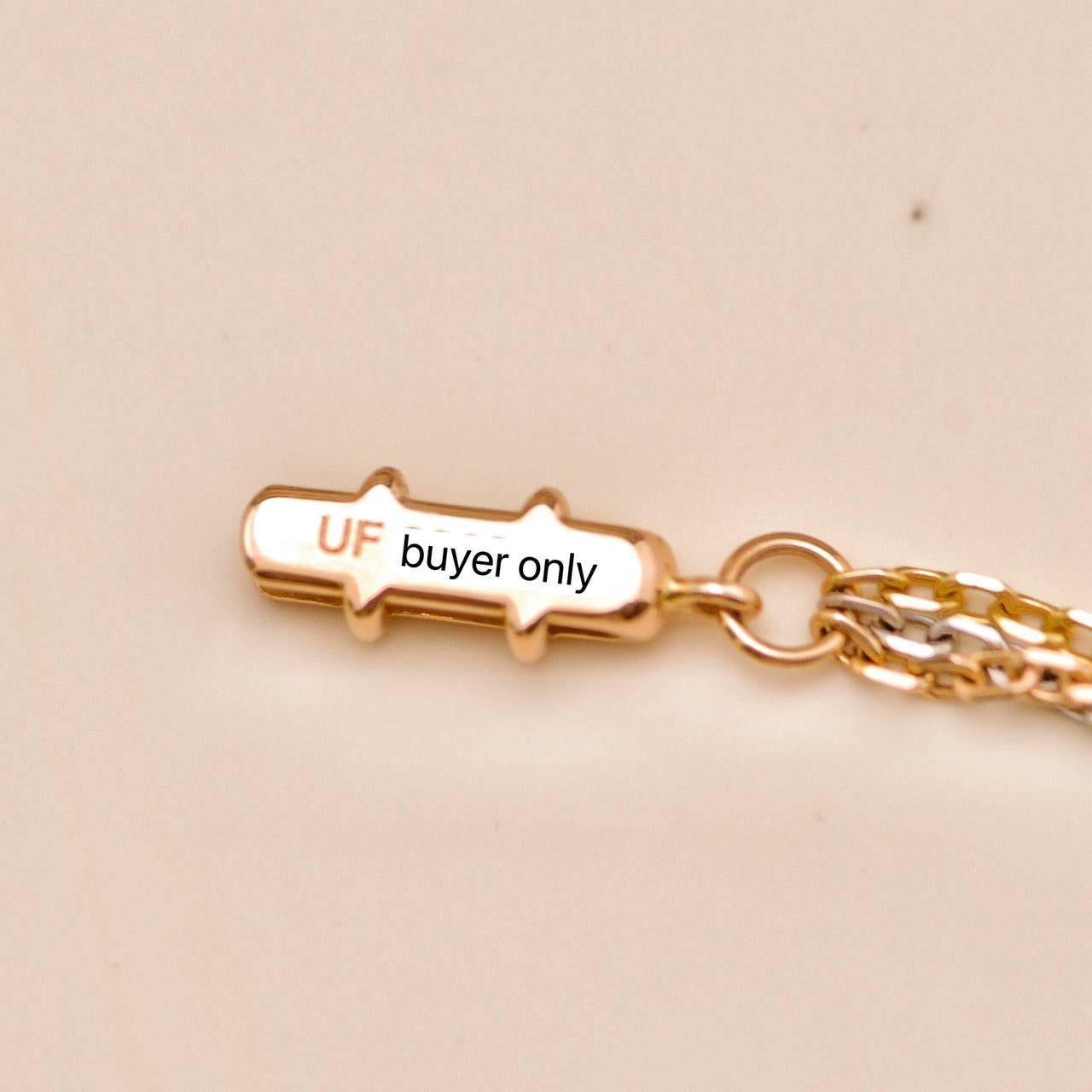 Cartier Trinity Panthère Diamant 18K Tri Colour Gold Anhänger Halskette im Angebot 8