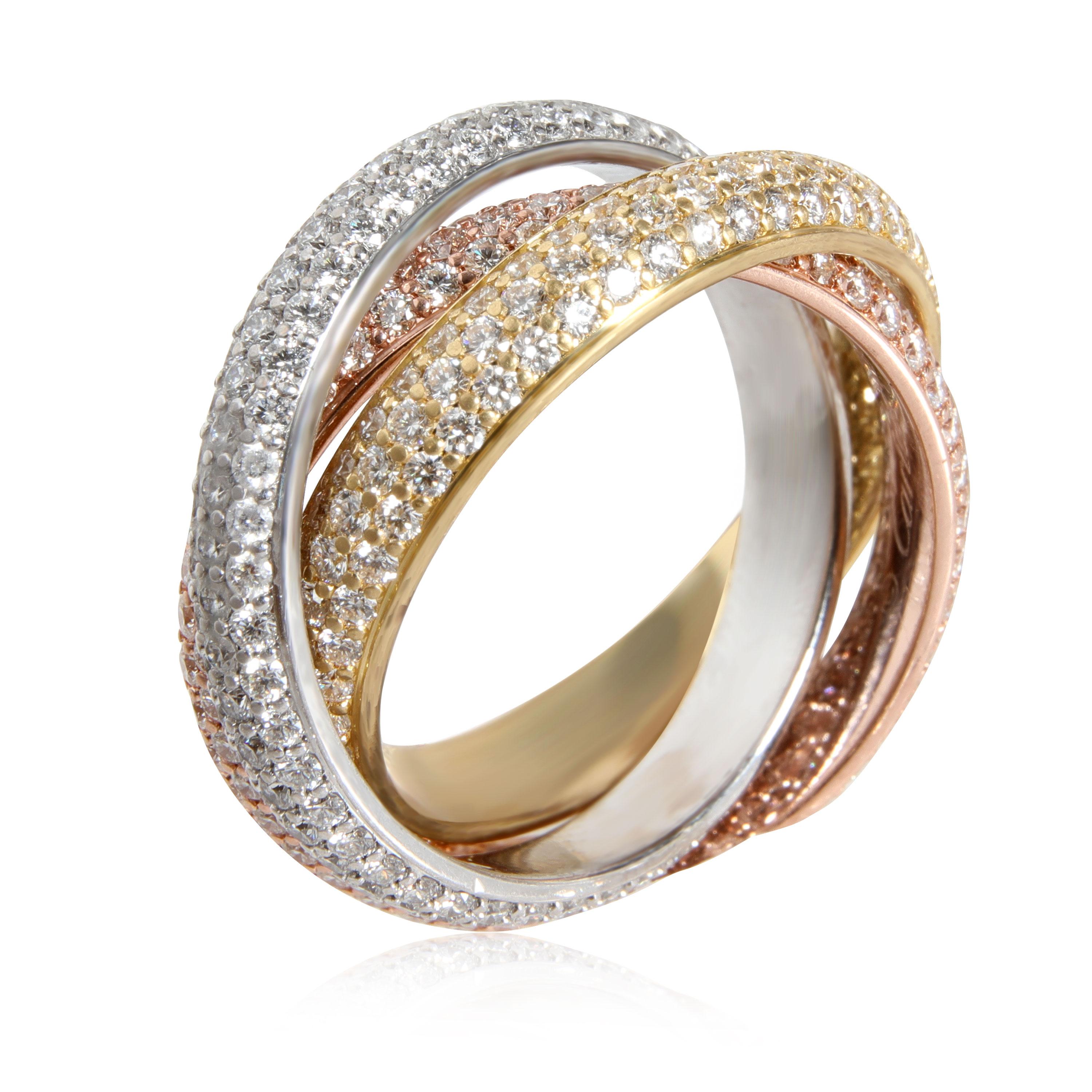 cartier trinity pave ring