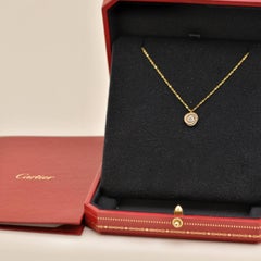 Collar Colgante Cartier Trinity Paved Diamond 18K Oro Amarillo y Blanco Rosa