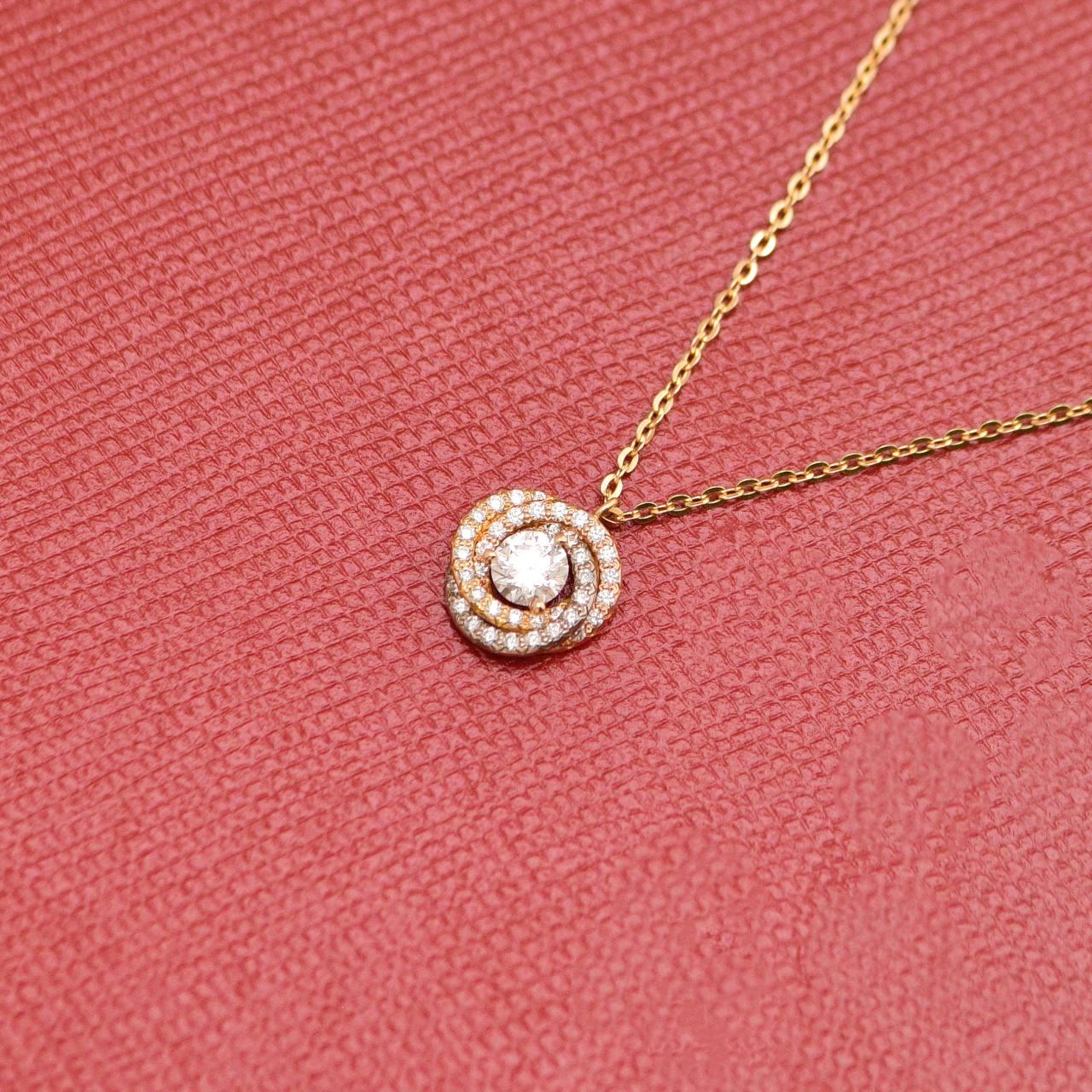 Cartier Trinity Paved Diamond Collana in oro giallo rosa e bianco 18 carati In condizioni ottime in vendita a Banbury, GB