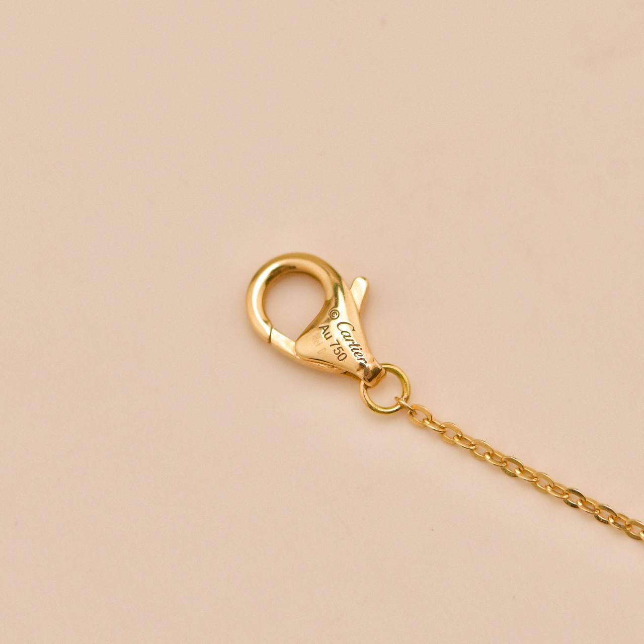 Cartier Trinity Paved Diamond Collana in oro giallo rosa e bianco 18 carati in vendita 1