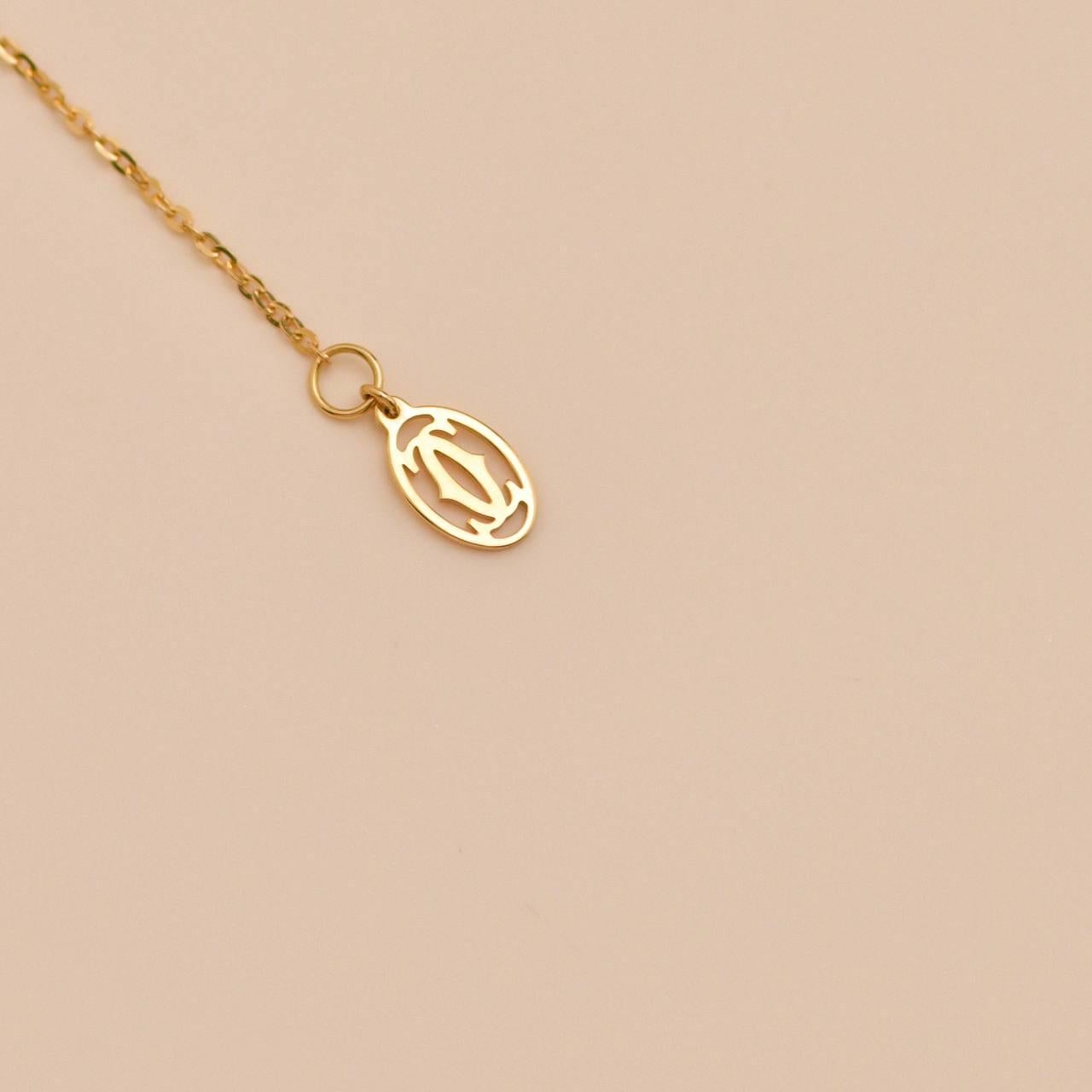 Cartier Trinity Paved Diamond Collana in oro giallo rosa e bianco 18 carati in vendita 3