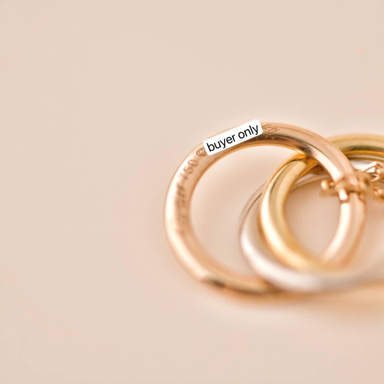 Cartier Trinity Pearl Drop 18K Rose Gold Earrings 2