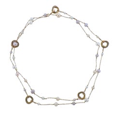 Cartier Trinity Pearl Gold Station Long Necklace