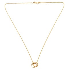 Cartier Trinity Pendant Necklace 18 Karat Tricolor Gold with Diamonds