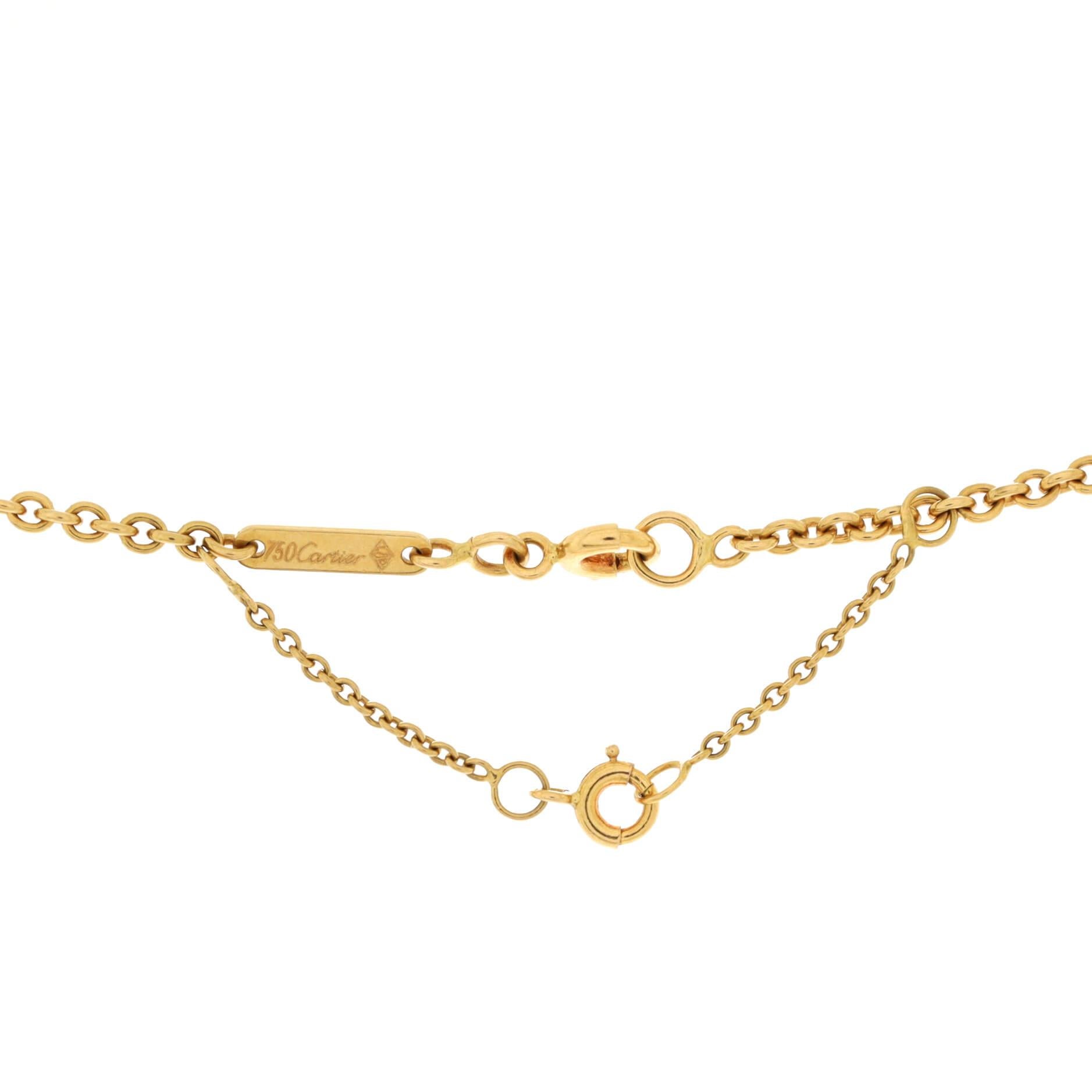 Cartier Trinity-Halskette mit Anhänger aus 18 Karat dreifarbigem Gold für Damen oder Herren