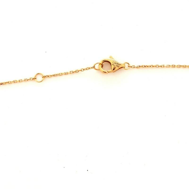 Cartier Trinity Pendant Necklace 18 Karat Tricolor Gold with Diamond In Good Condition In New York, NY