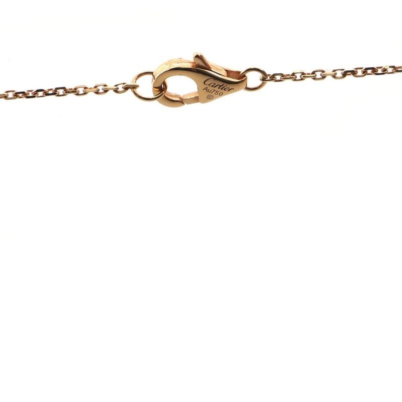 Cartier Trinity-Halskette mit Anhänger aus 18 Karat dreifarbigem Gold mit Diamanten im Angebot 1