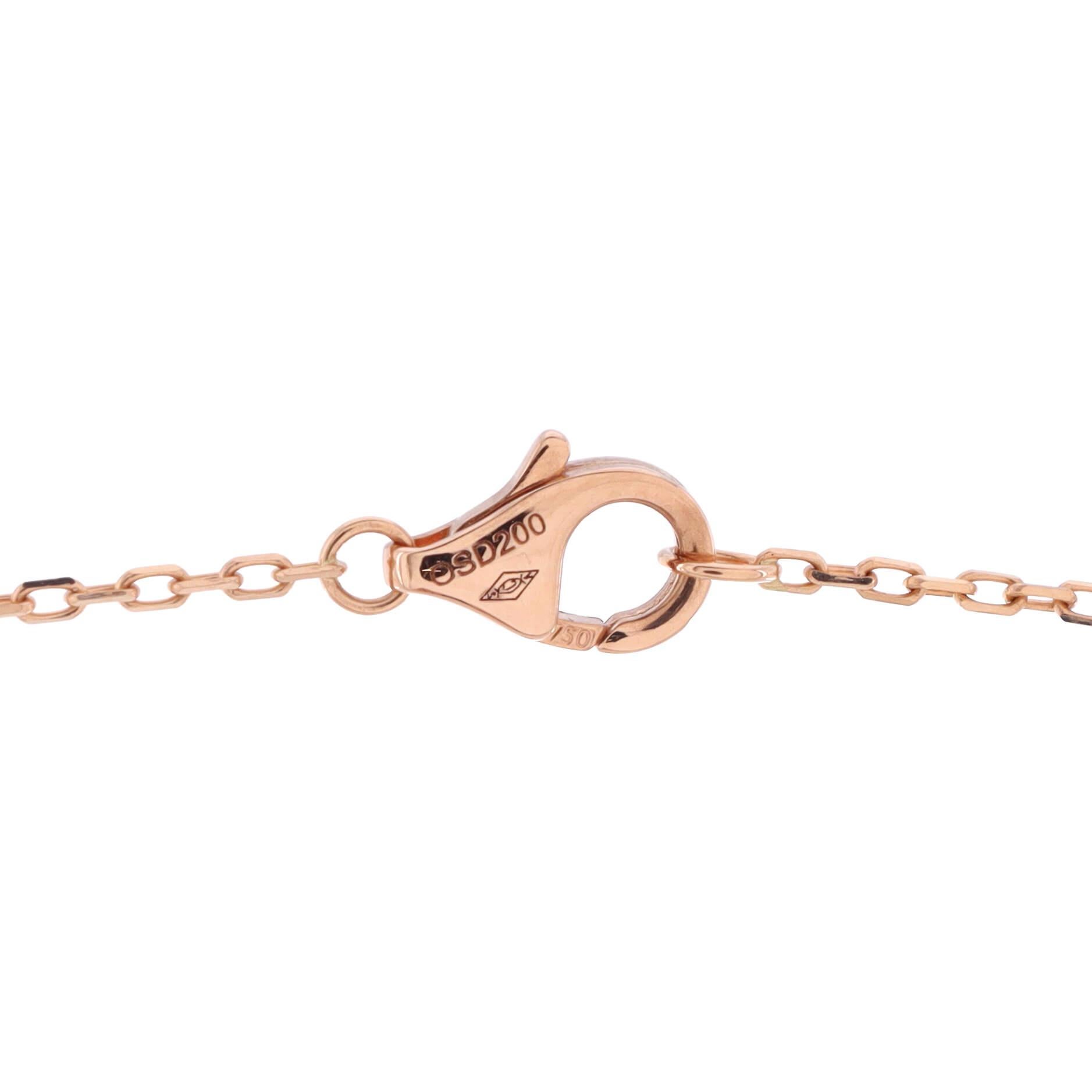 Collar Colgante Cartier Trinidad Oro Tricolor 18k con Diamantes Pave Mediana 2