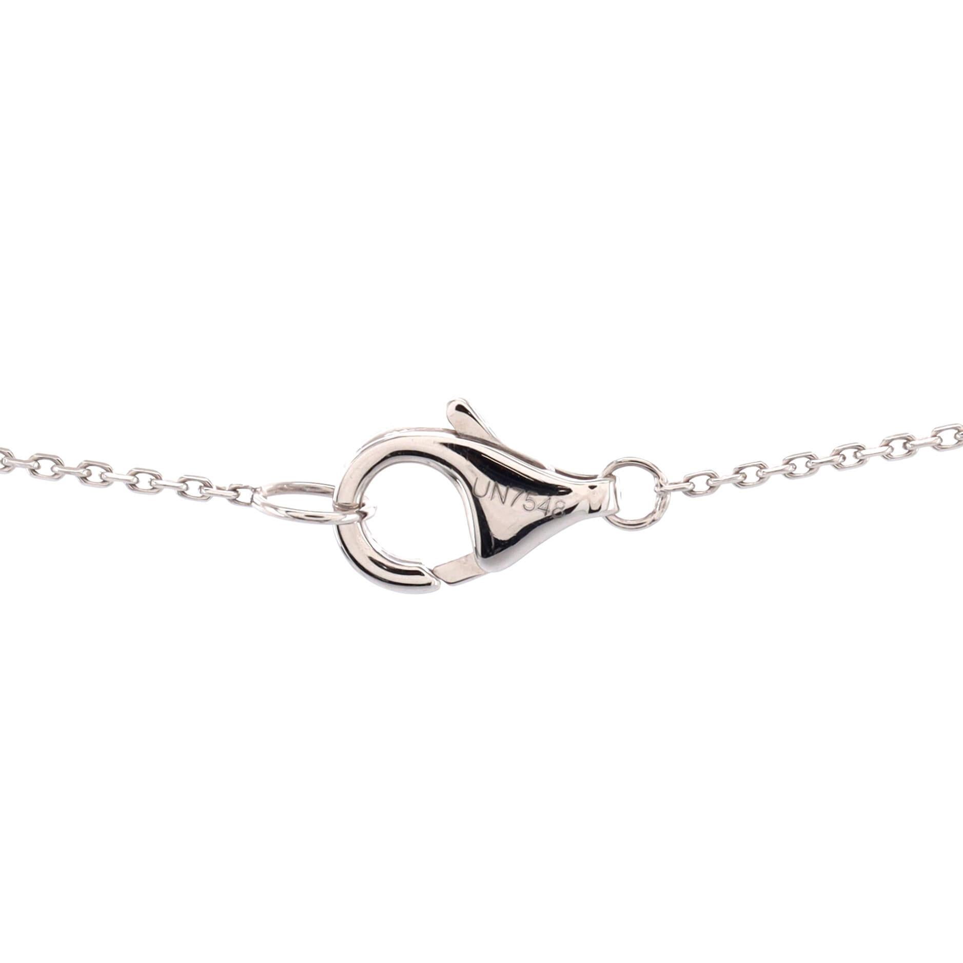 Women's or Men's Cartier Trinity Pendant Necklace 18k White Gold with Diamonds and Ceramic Small