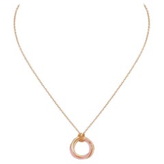 Cartier Trinity Pink Sapphire 18K Rose Gold Pendant Necklace