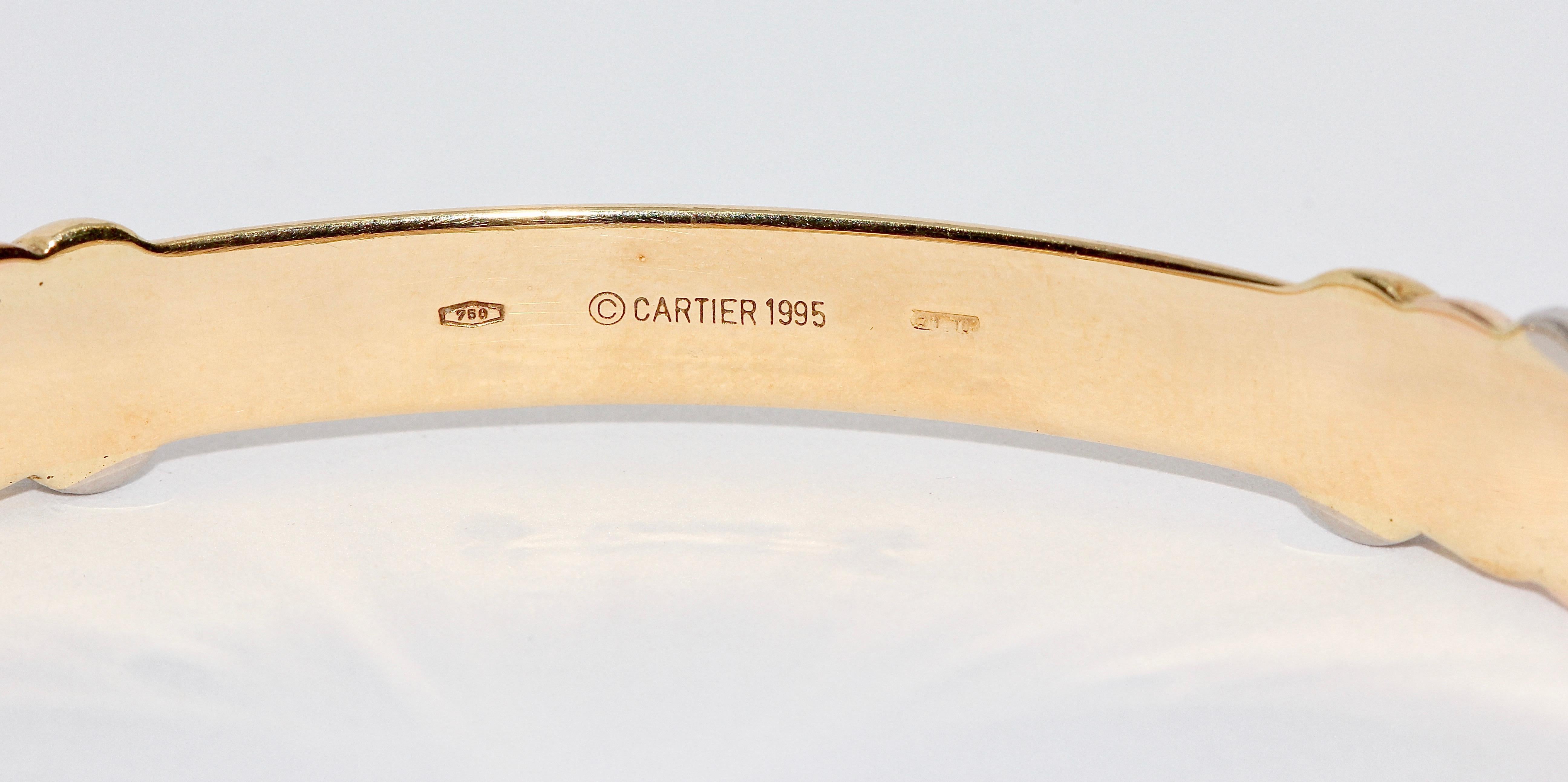 Cartier Trinity, Pre Love Tri-Color Bangle, Bracelet 18 Karat Gold 1