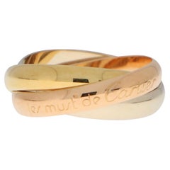 Cartier Trinity Ring 18 Karat Yellow, Rose and White Gold