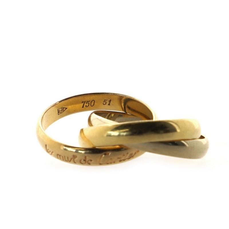 Women's or Men's Cartier Trinity Ring 18K Tricolor Gold Medium