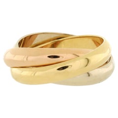 Cartier Trinity-Ring, 18 Karat Tricolor, Gold Medium