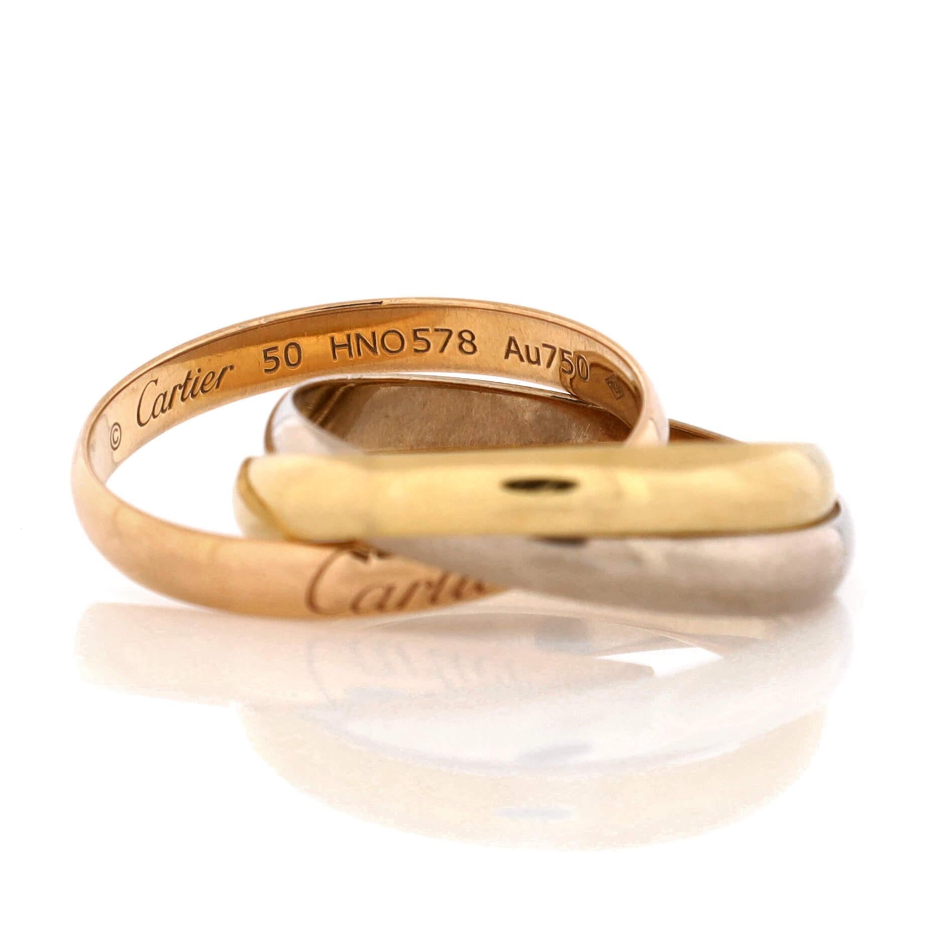 Women's Cartier Trinity Ring 18k Tricolor Gold Small