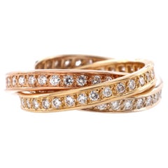 Anello Cartier Trinity in oro tricolore 18k con diamanti
